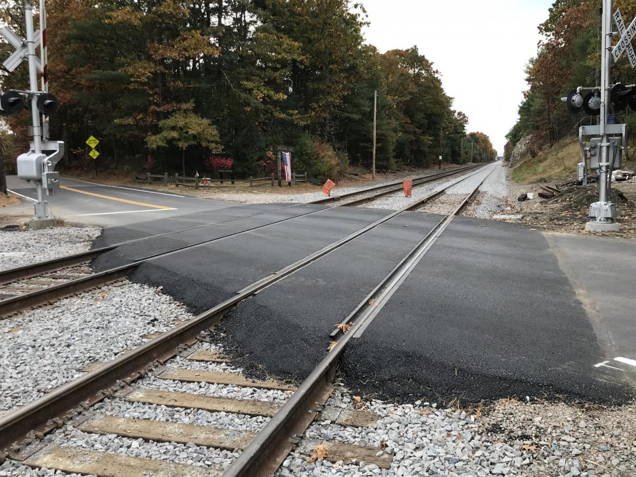 The two track crossing at Seekonk Street in Norfolk was completed in October 2019