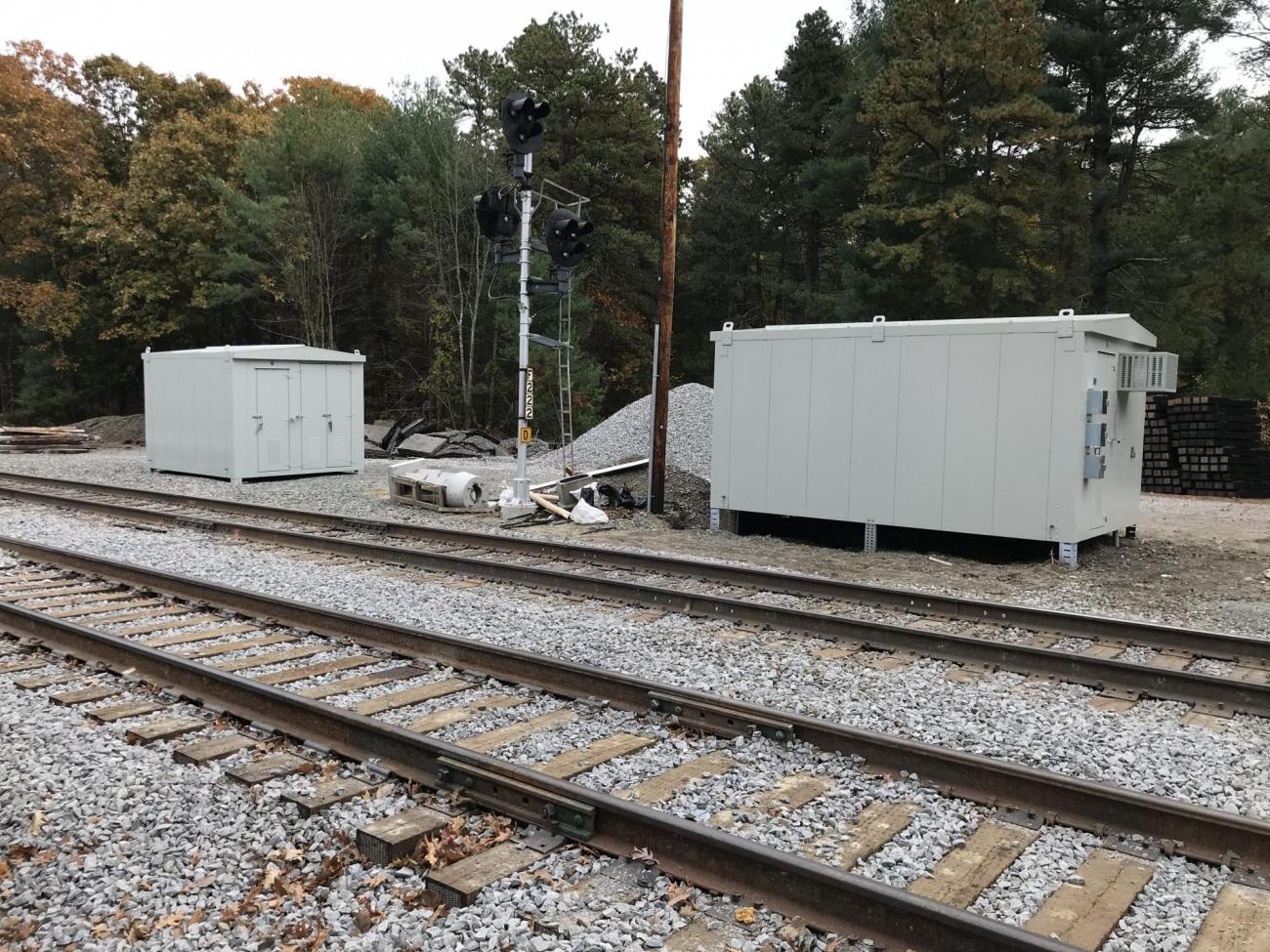 New signal houses were delivered before integrating the track into the system (October 2019)