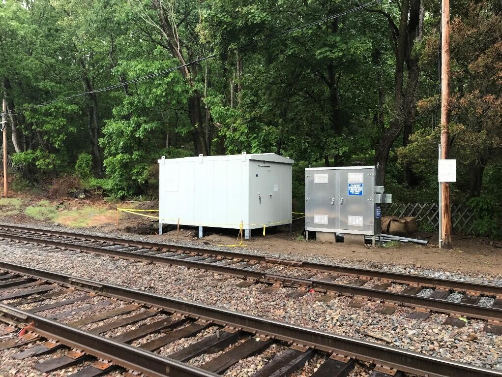 Image of new ATC signal house and signal case installed on Rockport Line