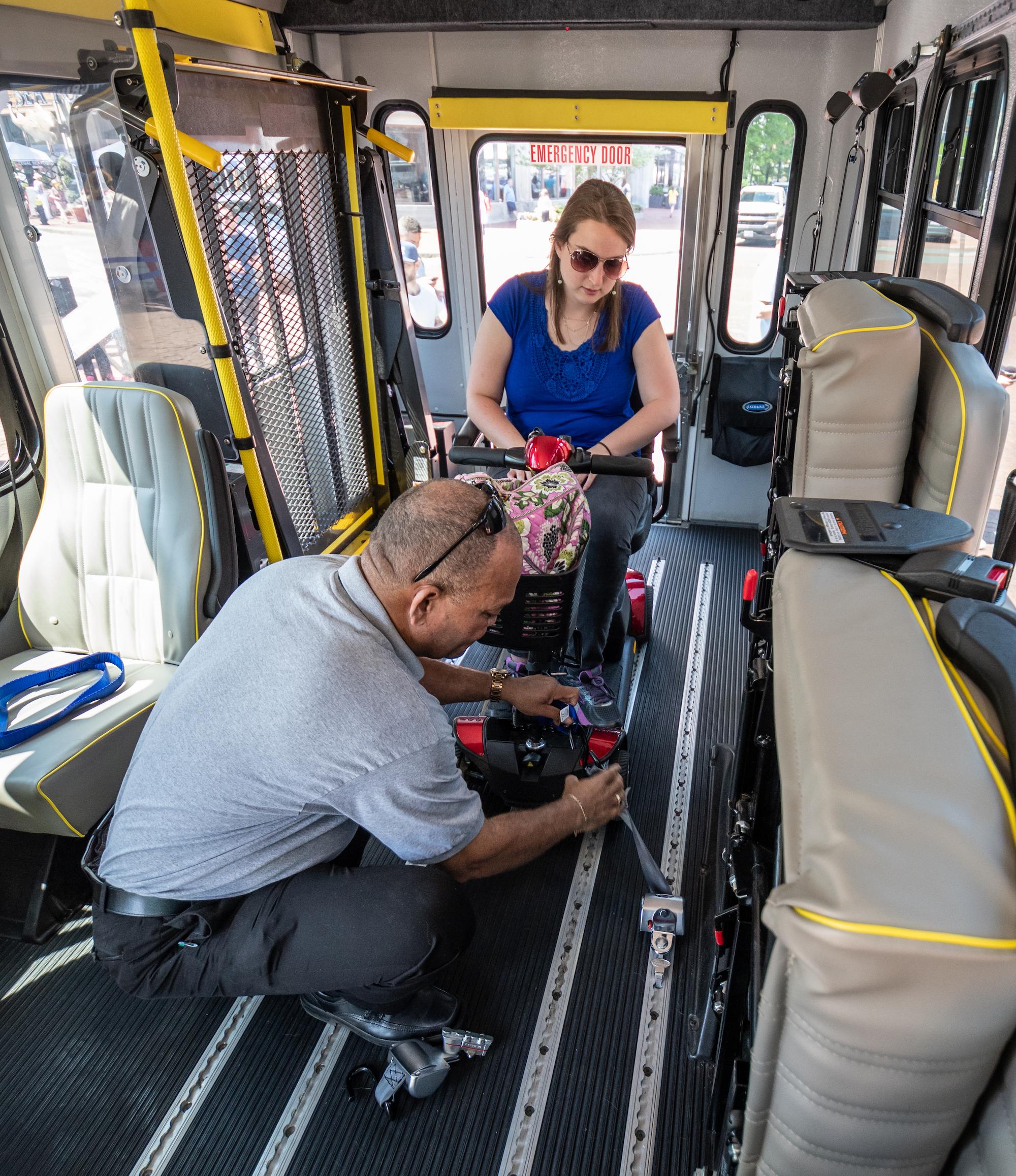 the ride operator securing wmd