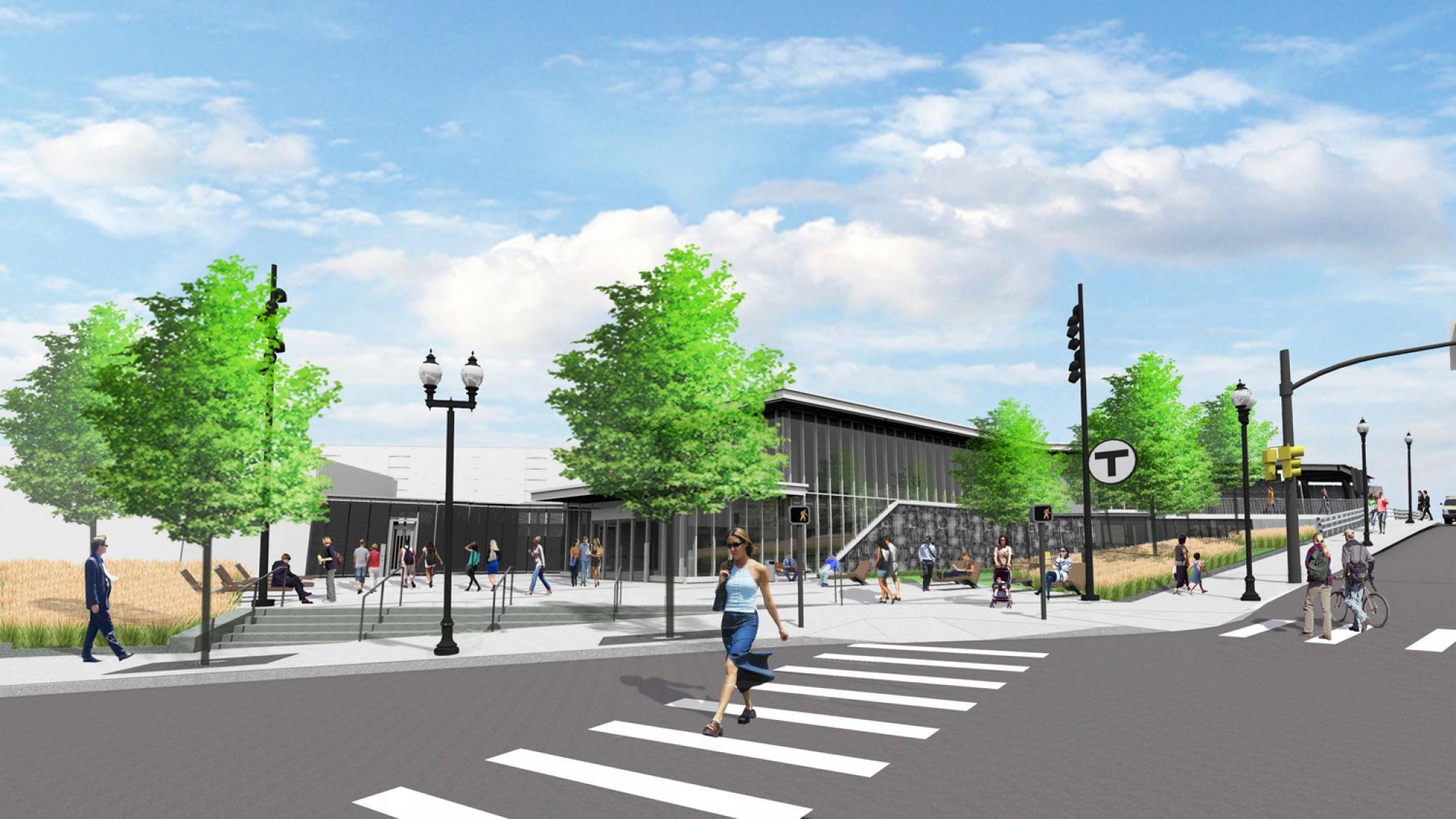 GLX Rendering of Ball Plaza Station