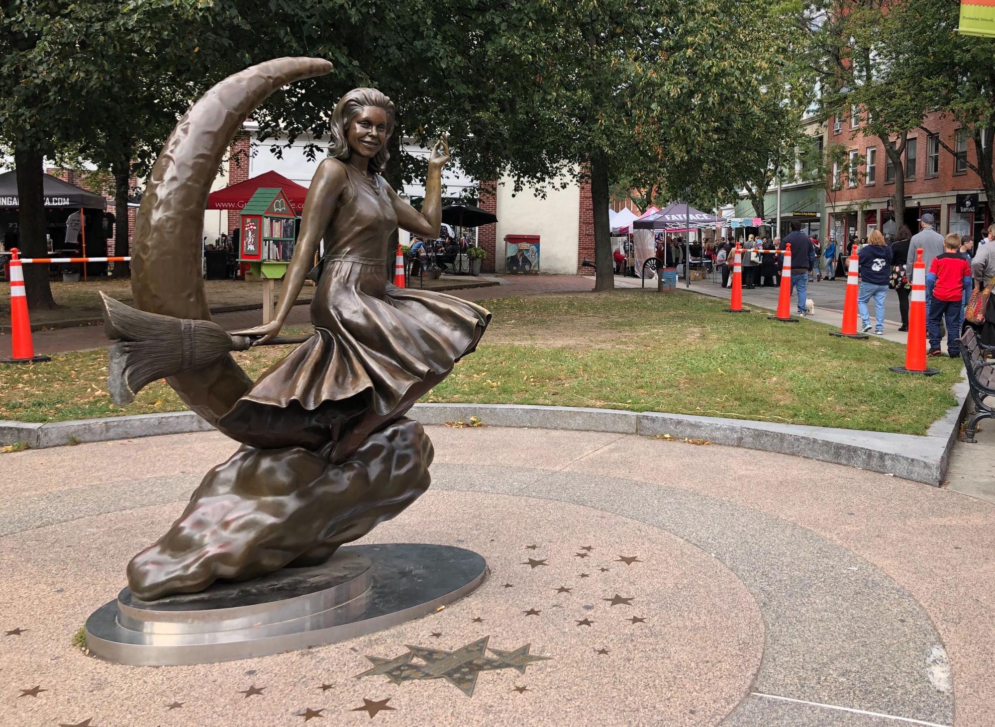 The Bewitched statue in downtown Salem