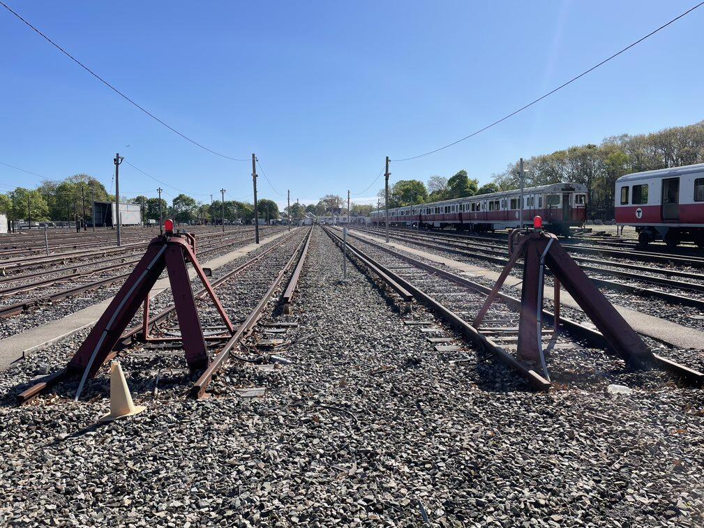 The Codman Yard storage tracks are where Red Line cars are stored, maintained, and deployed.