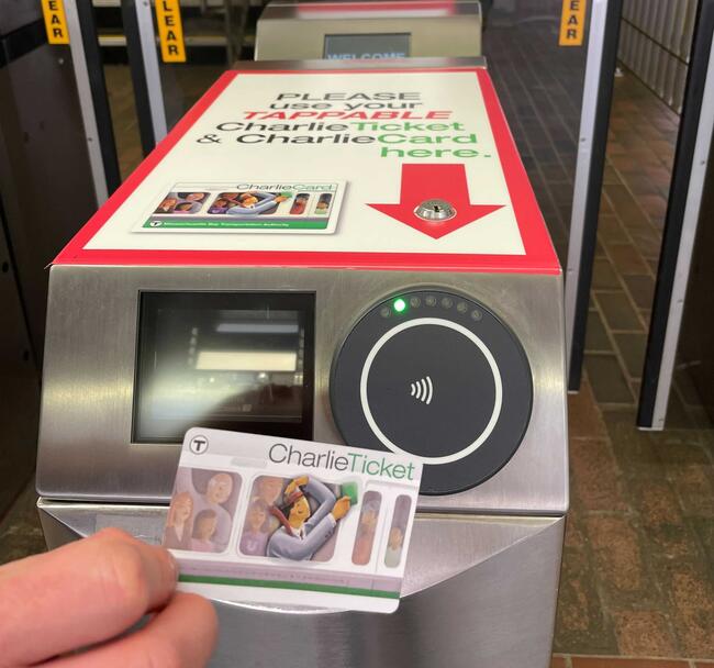 Tappable CharlieTickets do not have a black magnetic stripe. They can be tapped at the upgraded fare gates.